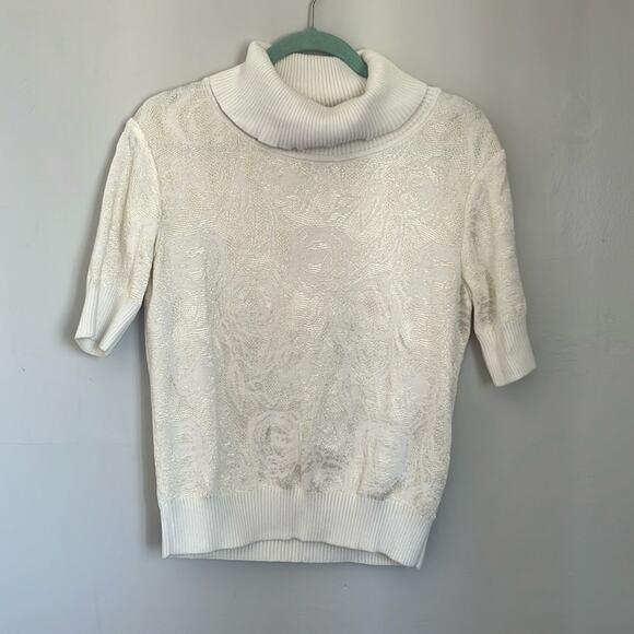 St John Short sleeved knit turtleneck sweater. Size S - Picture 1 of 8